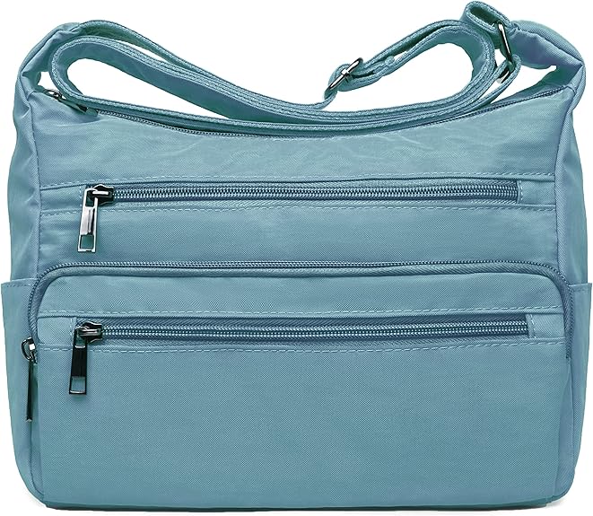 VOLGANIK ROCK RFID Purses for Women Fabric Nylon Multi Pocket Crossbody Bag